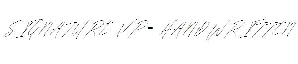 SIGNATURE VP - HANDWRITTEN字体