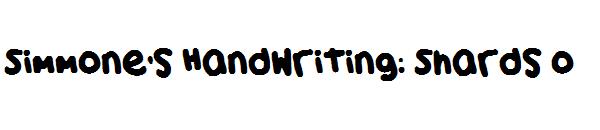 Simmone's Handwriting: Shards o字体