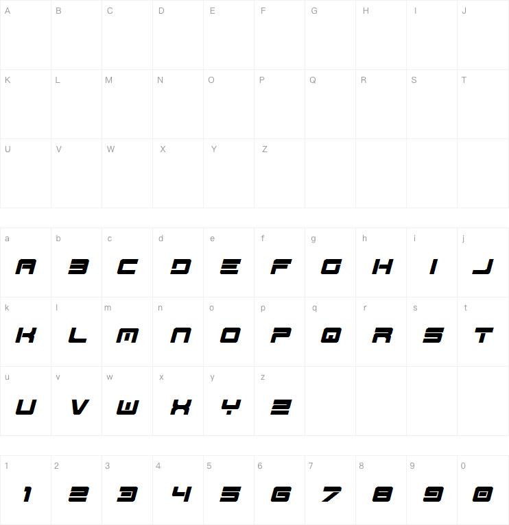 Spac3 - Tech v17 - Italic字体