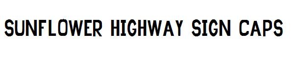 Sunflower Highway Sign Caps字体