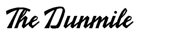 The Dunmile字体