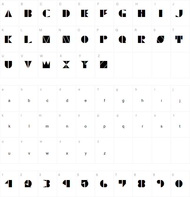 Trifolium Stencil字体