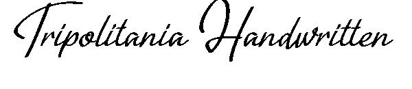 Tripolitania Handwritten
