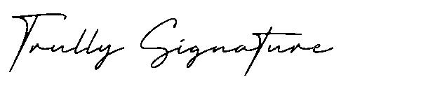Trully Signature字体