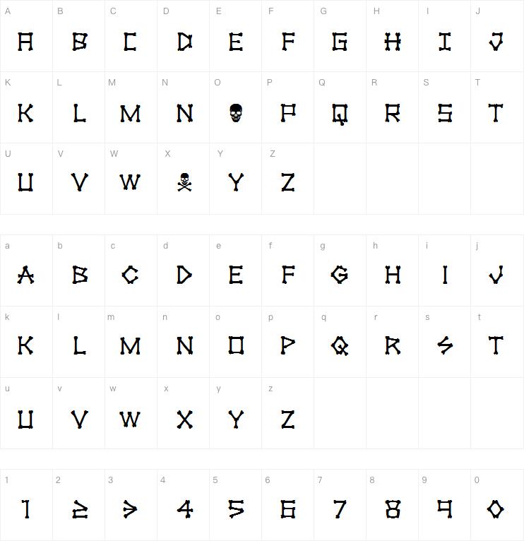 xBONES字体