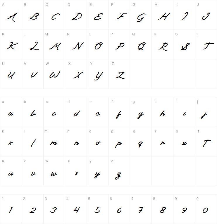 Xet -hand Script字体