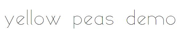 yellow peas demo字体