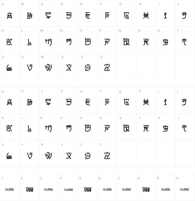 Zilap Oriental字体