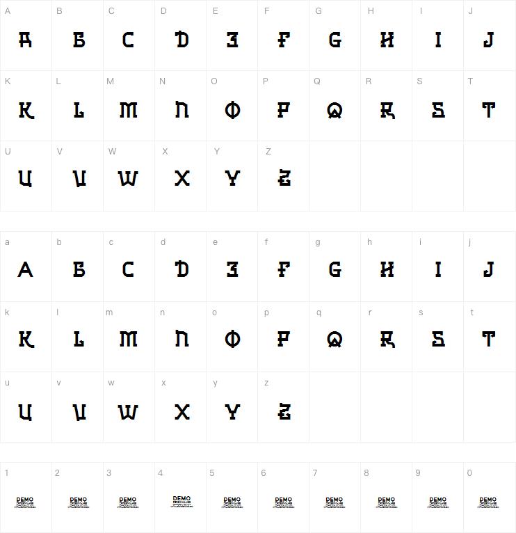 Zilap Russia字体