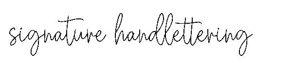 signature handlettering