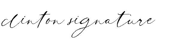 clinton signature