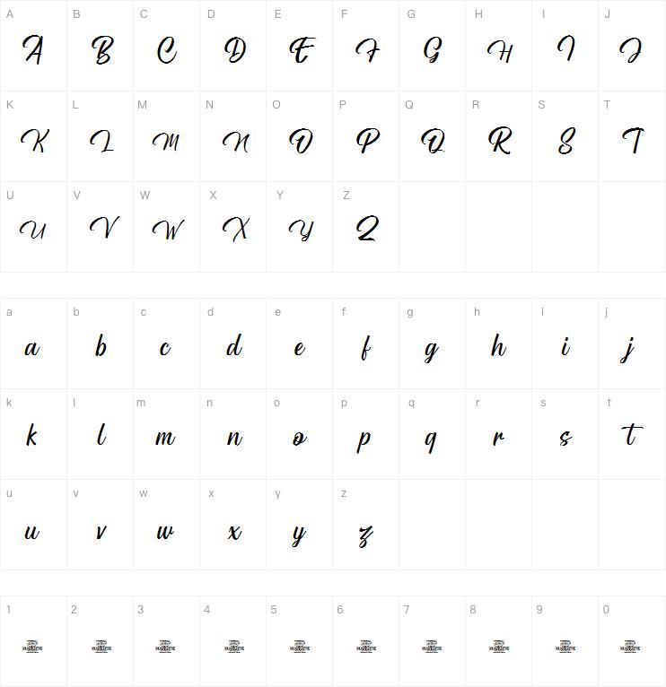 Blestive script字体