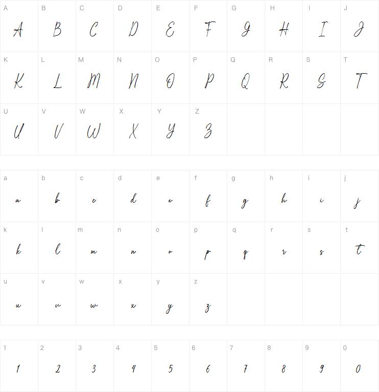 White dahlia字体