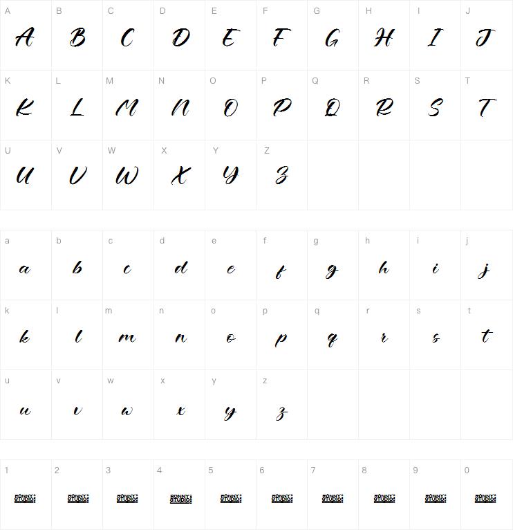 Britella script字体