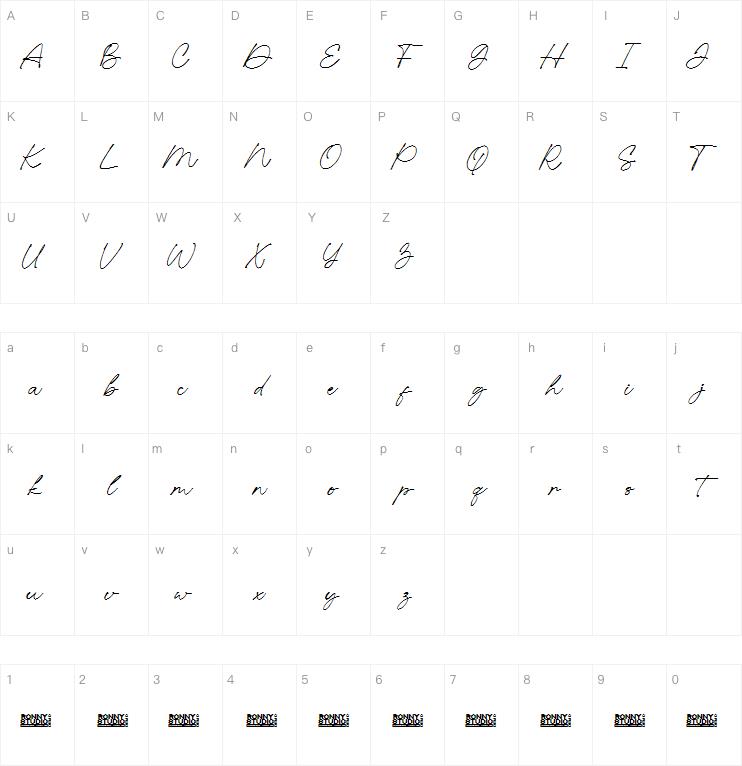 Heligthon signature字体