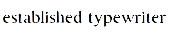 established typewriter