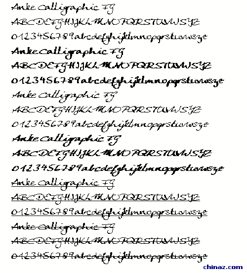 Anke Calligraphic FG字体