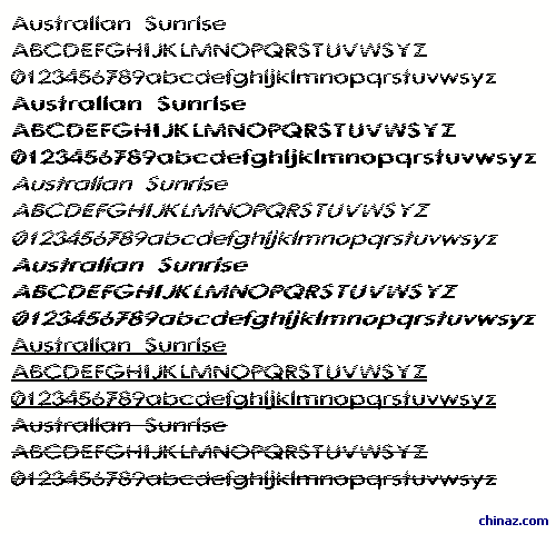 Australian Sunrise字体