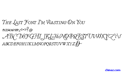 The Last Font I'm Wasting On You字体