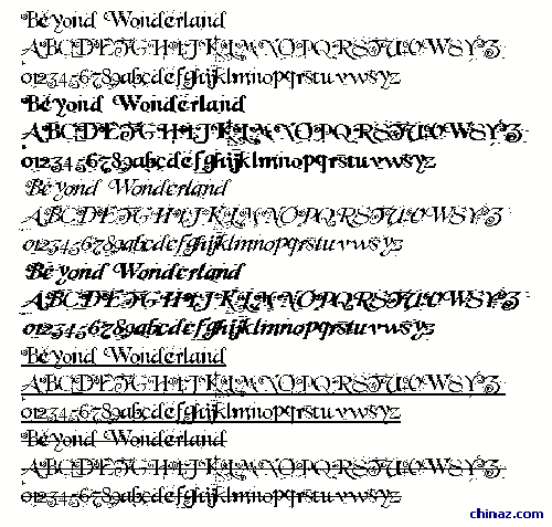 Beyond Wonderland字体