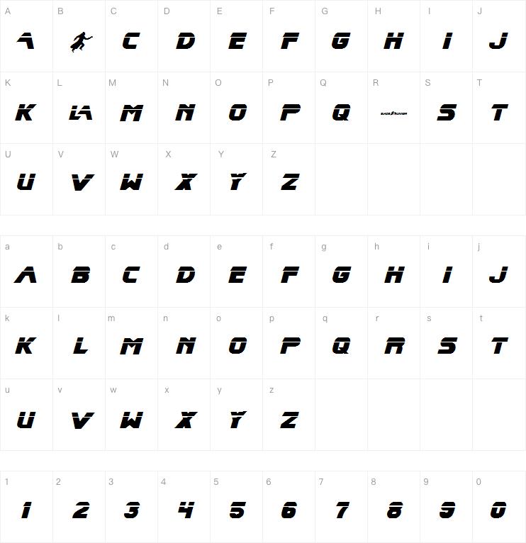 Bladerunner字体