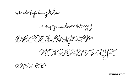 Chris’s handwriting字体