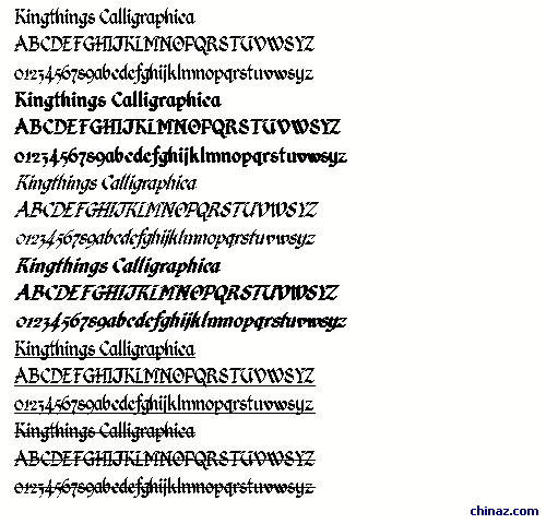 Kingthings Calligraphica字体
