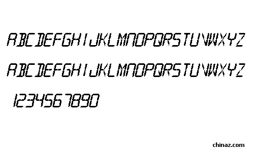 Digital readout字体