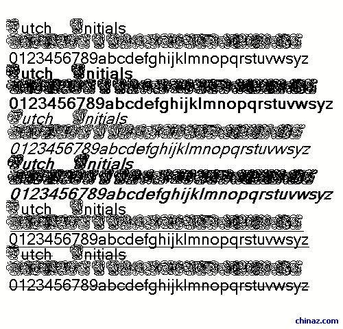 Dutch Initials字体