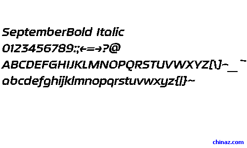 SeptemberBold Italic字体