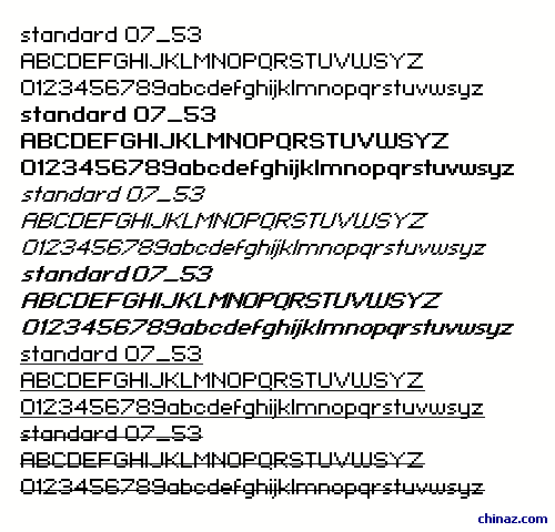 standard 07_53字体