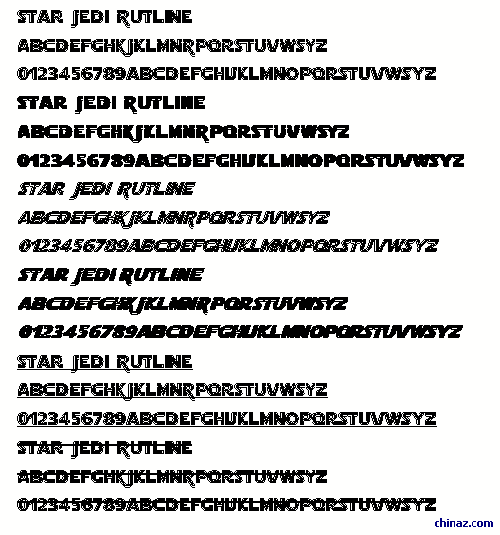 Star Jedi Outline字体
