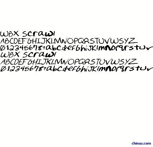 WBX Scrawl字体