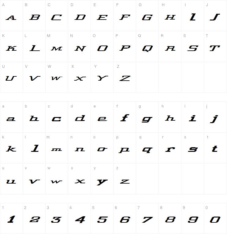 Wide Glide字体