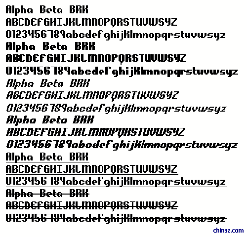 Alpha Beta BRK字体