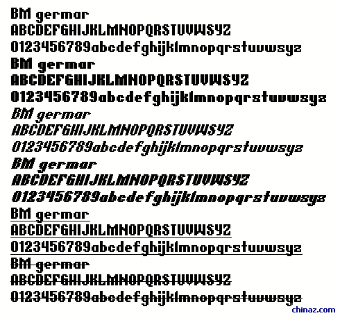 BM germar A12字体