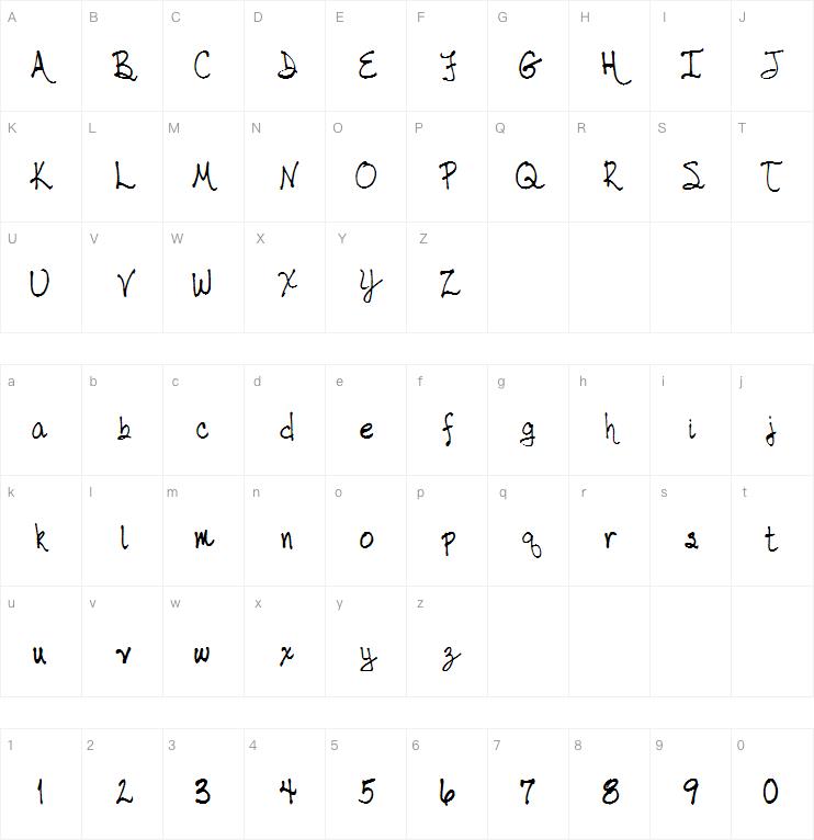 Tabor handwriting字体