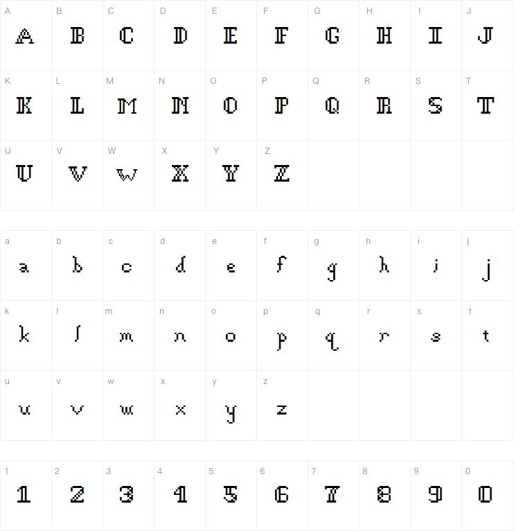 Gothic pixel字体
