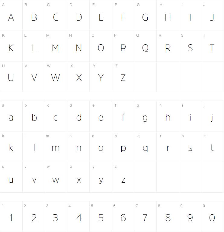 AmsiPro XLight字体