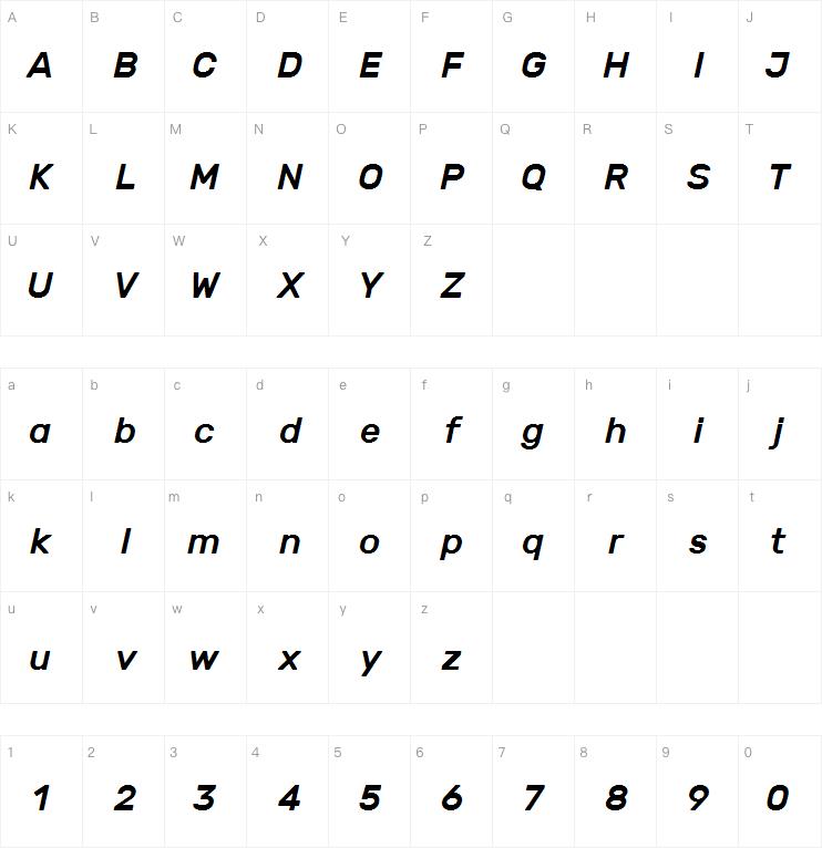 MediumItalic字体