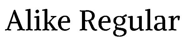 Alike Regular字体