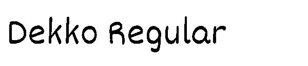 Dekko Regular字体