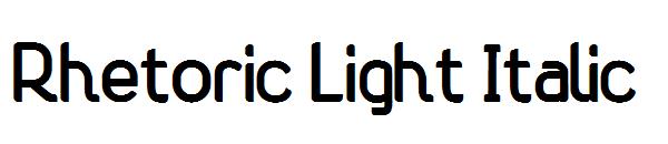 Rhetoric Light Italic字体