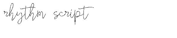 rhythm script字体