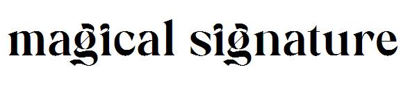 magical signature字体