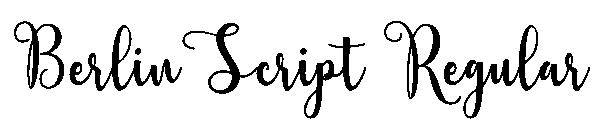 BerlinScript Regular字体