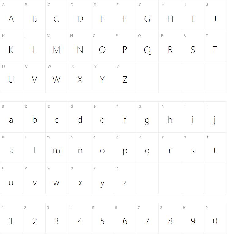 SegoeUI Semilight字体