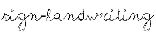 sign-handwriting字体