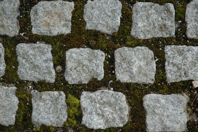 方形石块地面背景图片