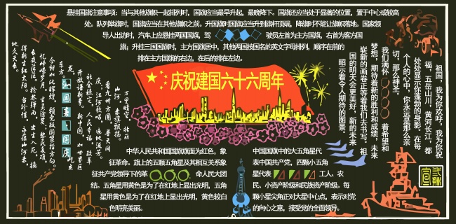 国庆黑板报图片 国庆黑板报图片大全